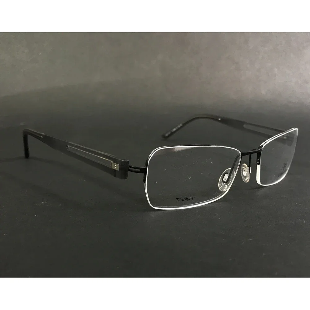 Rodenstock Eyeglasses Frames R4890 A Black Gray Half Rim Rectangle 52-17-135